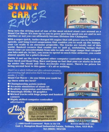 Stunt Car Racer box cover back